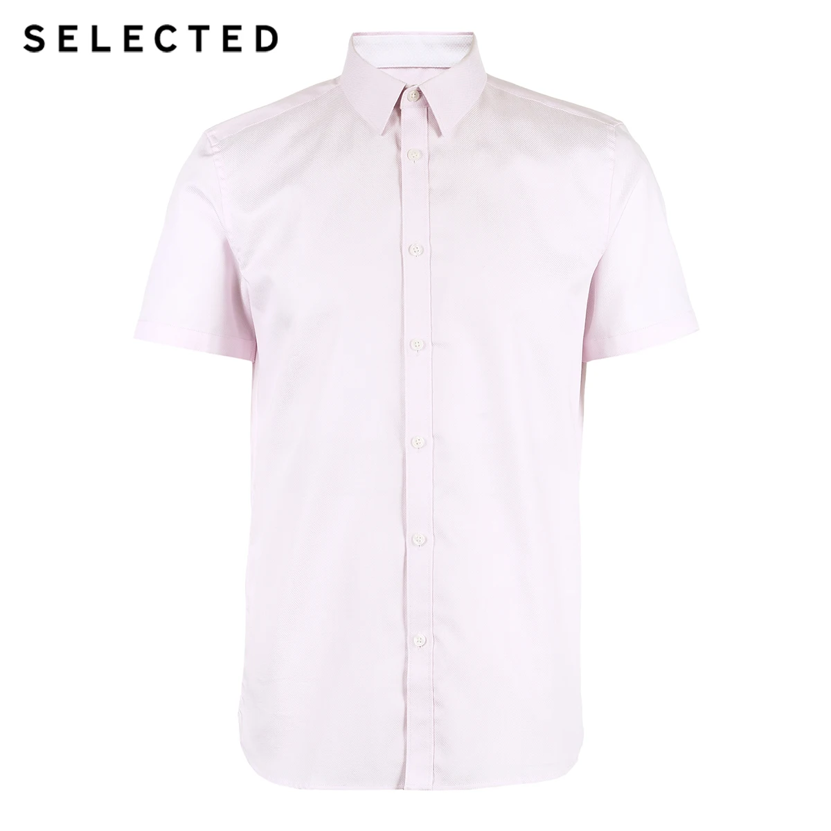 SELECTED cotton easy-to-iron short-sleeved shirt T|418204515 | Мужская одежда