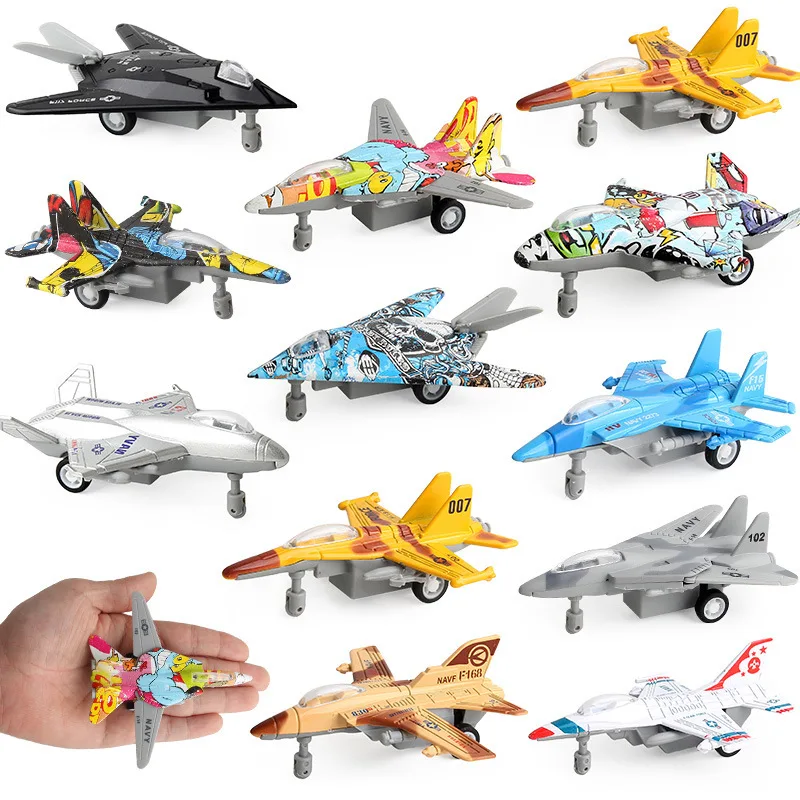 Модель военного самолета Diecast игрушечные авиаторы из сплава истребитель