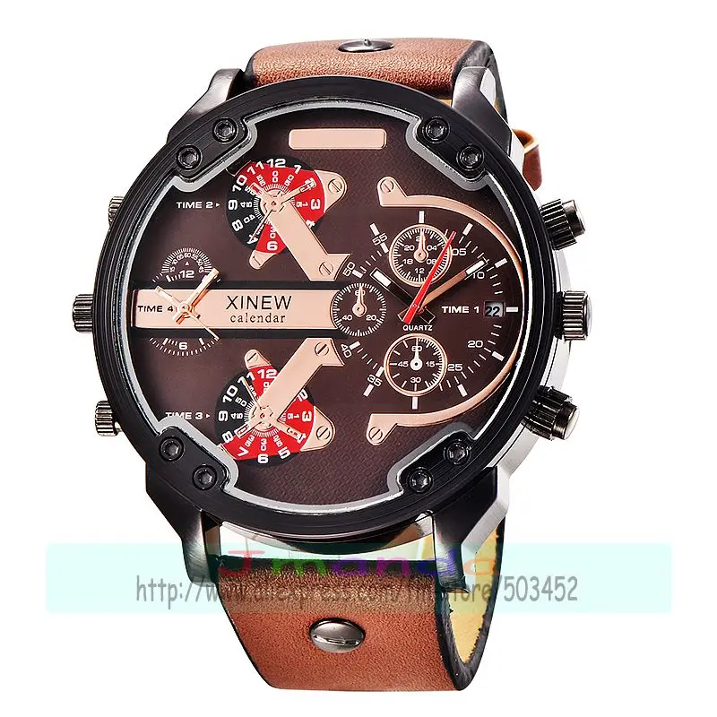 Мужские кварцевые наручные часы с календарем 30 шт./лот | Наручные