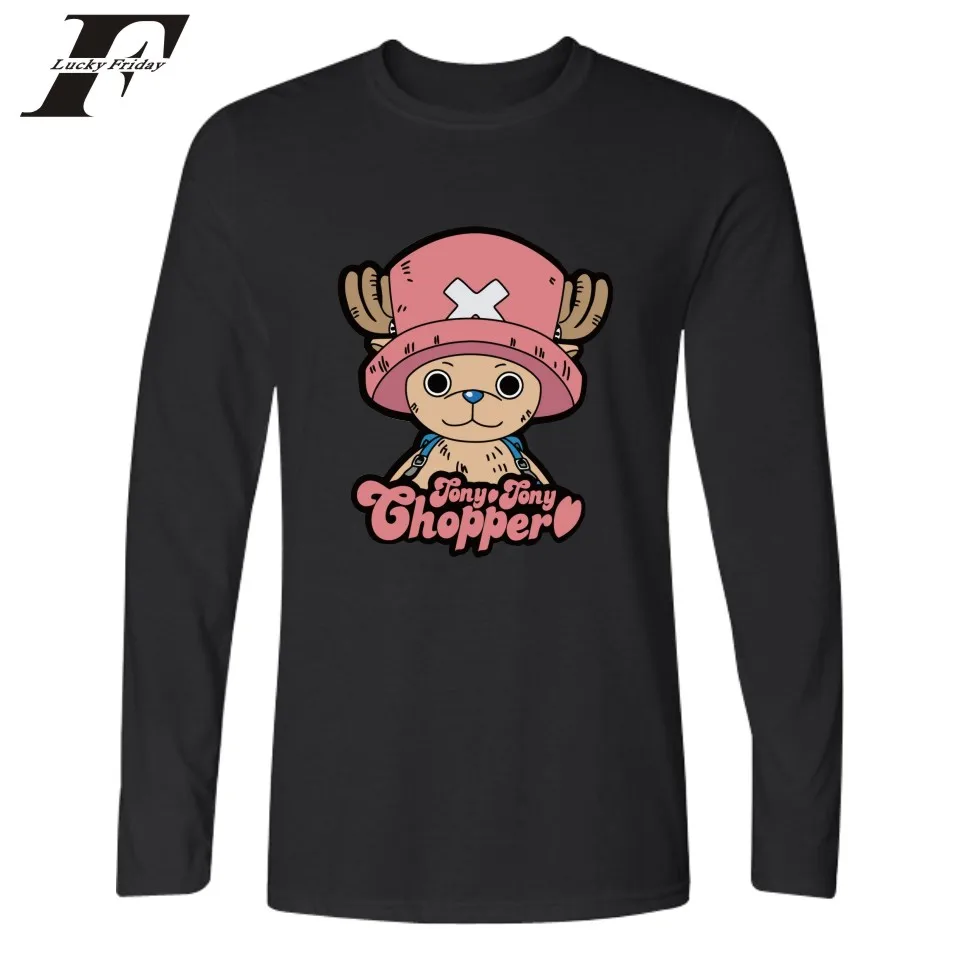 LUCKYFRIDAYF цельные Футболки с длинным рукавом для мужчин и обезьянок D. Luffy печать