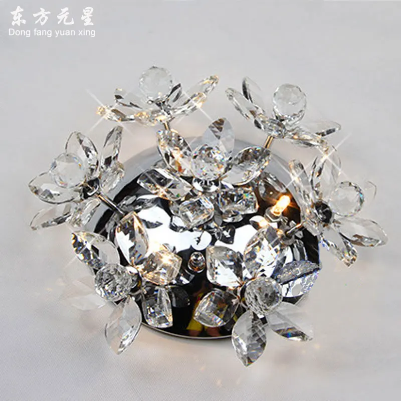crystal ceiling light LED lamp flower indoor lighting living room bedroom dining decoration lustre | Лампы и освещение