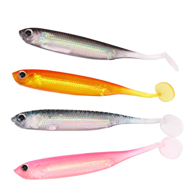 Мягкая приманка SEAPESCA 5 шт./лот 2 г/70 мм для рыбалки на сельдь свимбейт в форме червя