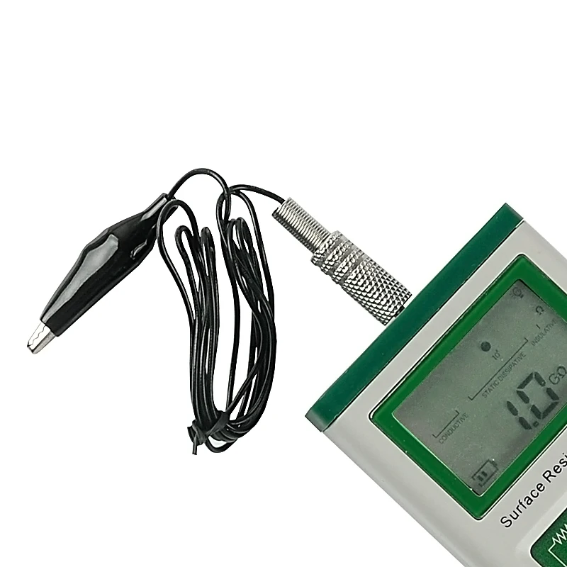 Handheld Surface Resistance Meter Electrostatic Static Electricity Tester Temperature Measurement with LCD Display |