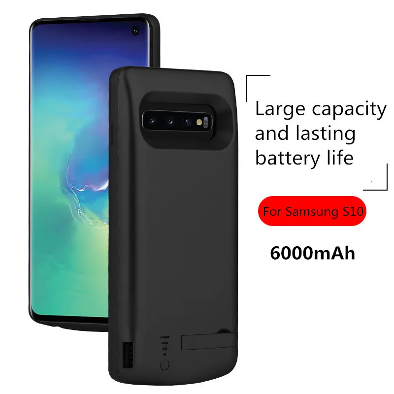 Чехол для аккумулятора NTSPACE для samsung Galaxy S10 S10e, чехол для зарядки батареи s power Bank, чехол, противоударный чехол для samsung S10 Plus - Цвет: Black for S10
