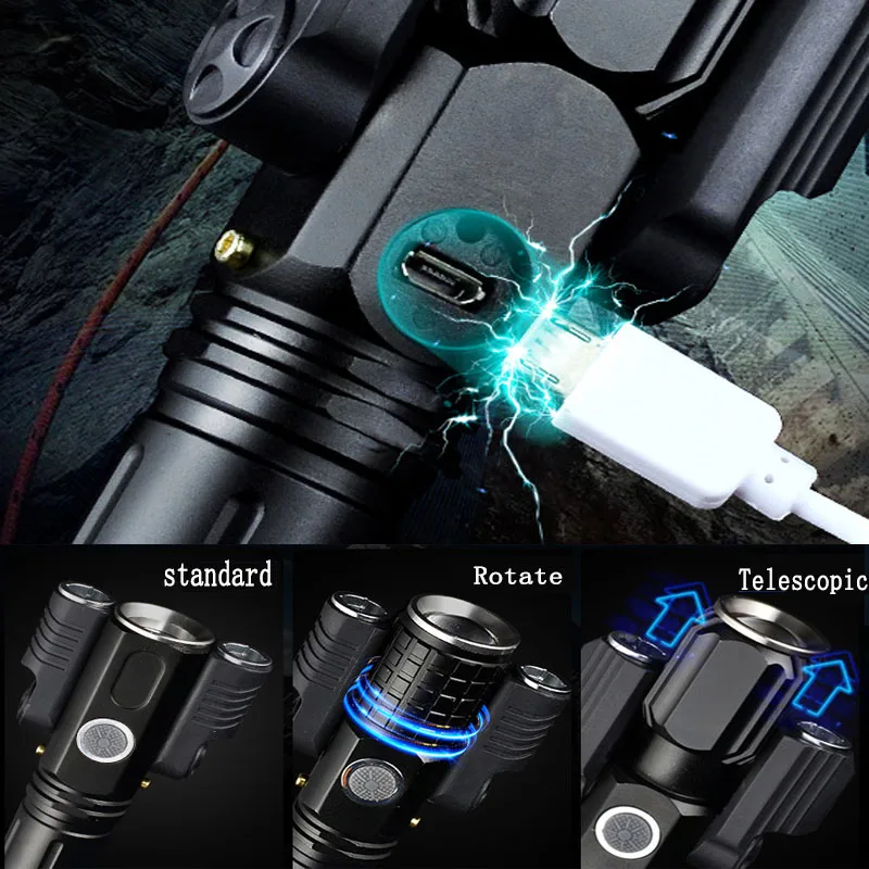 ZK5 USB велосипедные светильник T6 4 режима велосипед светодиодный велосипедный