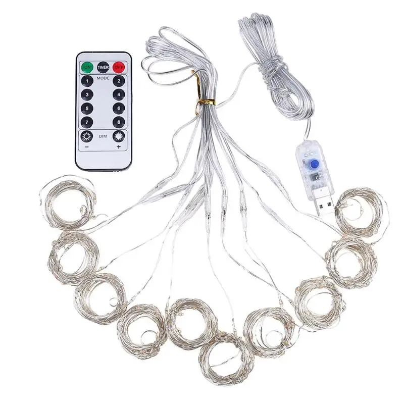 

3x3m 300LED Curtain Lamp Copper Wire Fairy String Light Wedding Party Decor