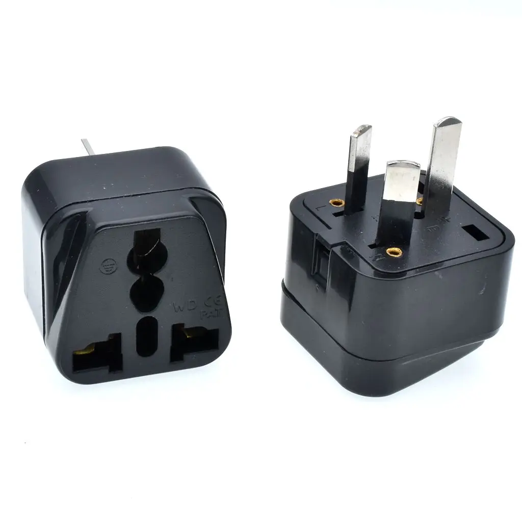 Black plug AU дорожный адаптер швейцарский Бразилия итальянский США Великобритания ЕВРО ЕС в AU часть Изолированная клемма зарядное устройство для адаптера розетка AC отверстие преобразователя - Цвет: Black plug