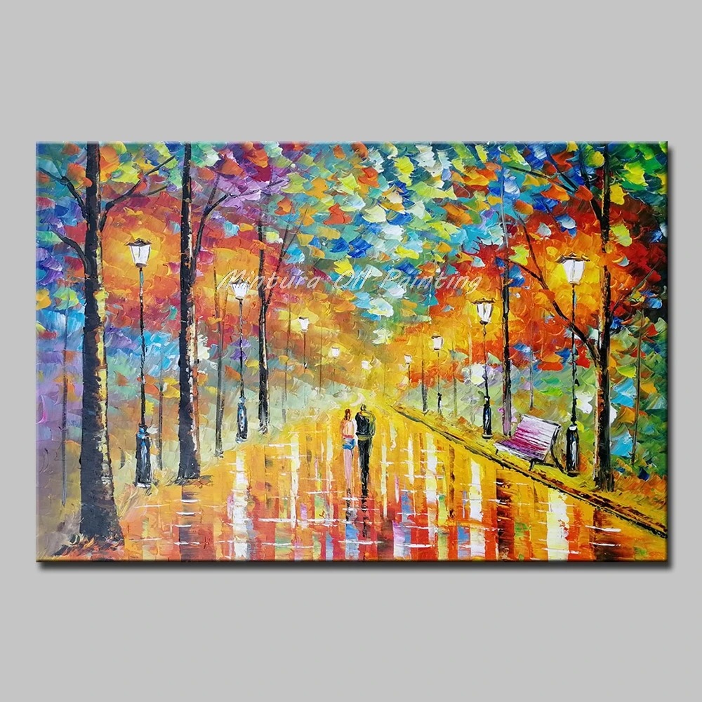 MT161219 Mintura Art, новинка, ручная роспись, нож, пейзаж, картина маслом на холсте для гостиной, домашний декор, Настенная картина, картины на холсте - Цвет: MT161219