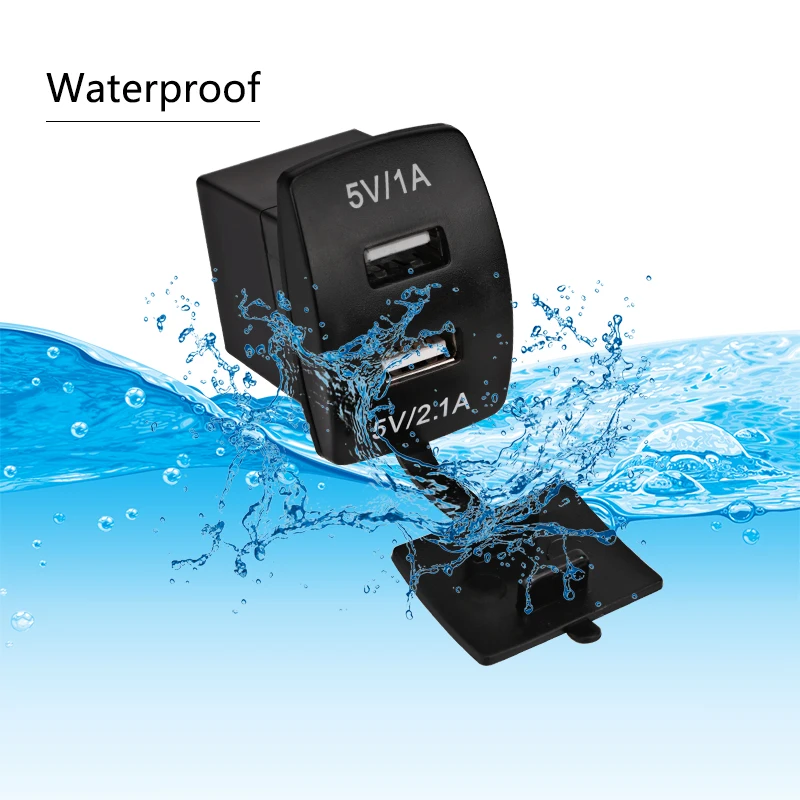 Универсальное автомобильное зарядное устройство с двумя USB портами 5 в 2 1 А|Кабели