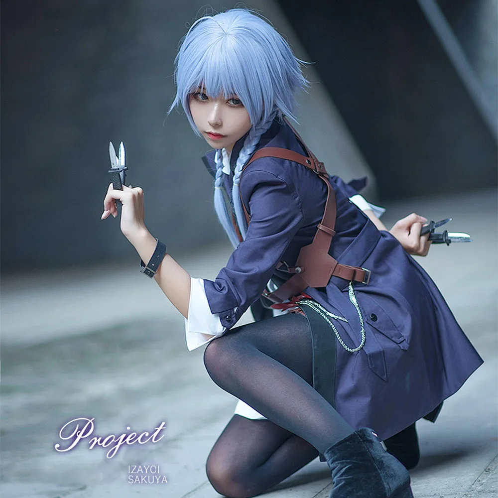 VEVEFHUANG Аниме! Touhou Project Izayoi Sakuya Maid of the Scarlet Devil Mansion униформа для косплея повседневный