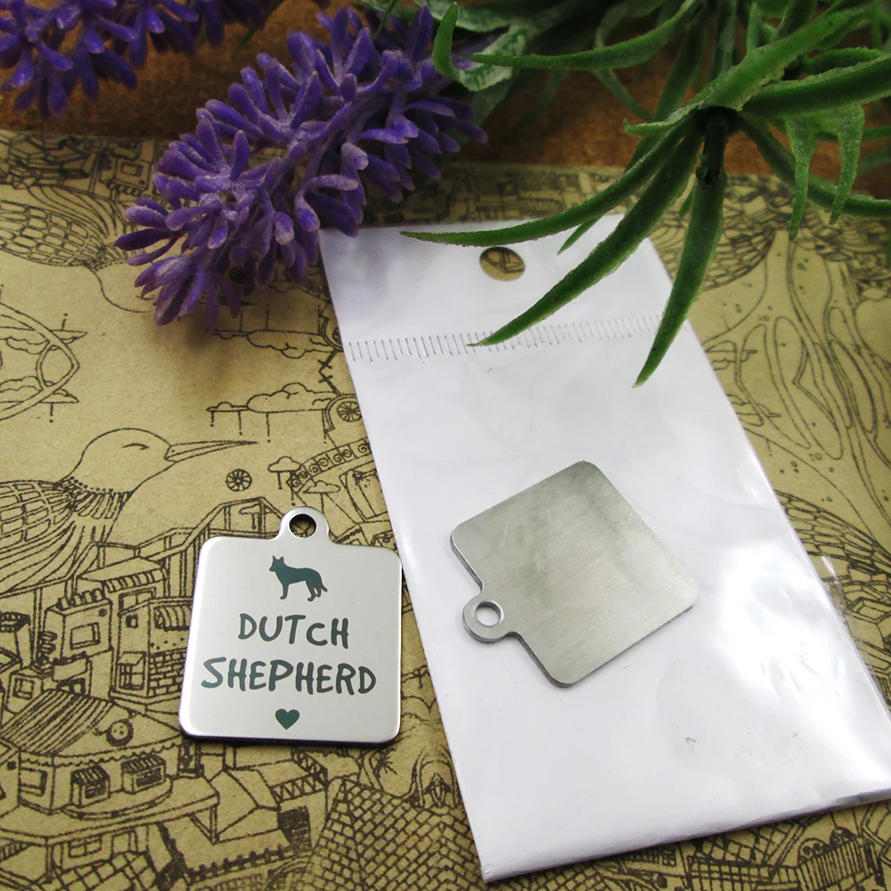 10pcs--&quotDutch Shepherd&quotdog lover stainless steel charms more style for choosing DIY Charms pendants necklace - купить по