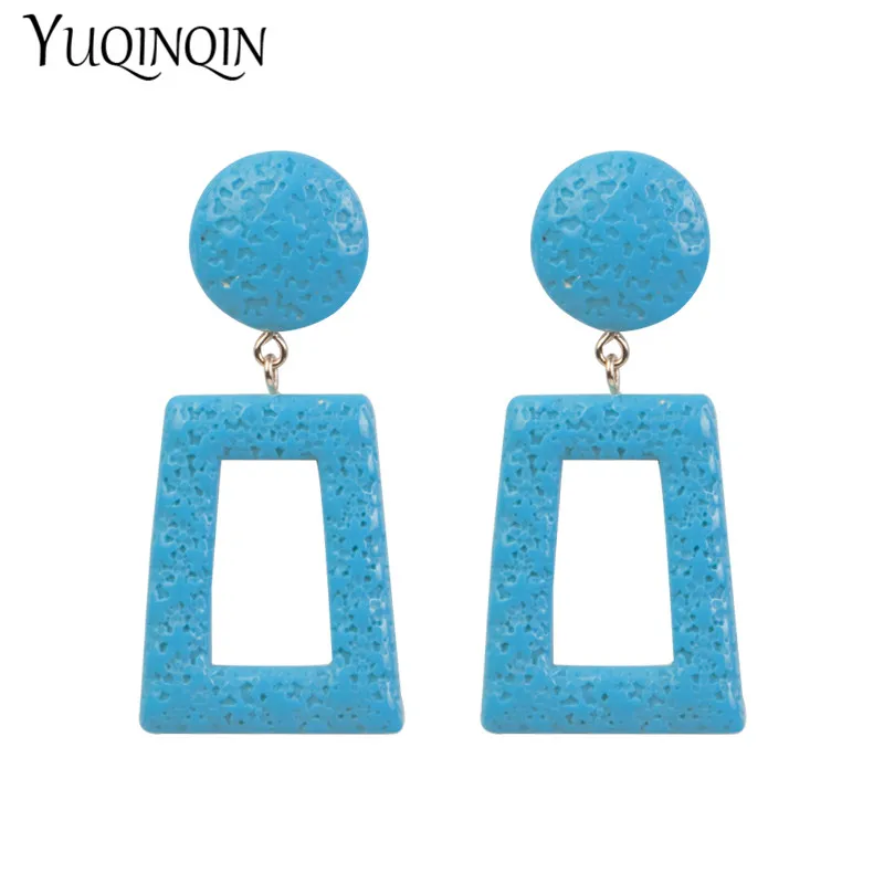 Классические длинные большие круглые геометрические модные серьги-капли из