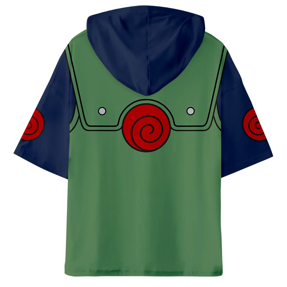 Наруто Косплей Толстовка Аниме костюмы 4 Yondaime Hokage Namikaze Минато с коротким рукавом 3D печать униформа для