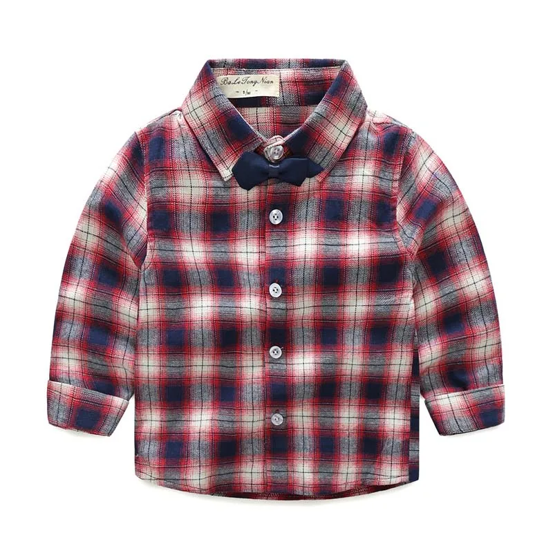 Children Boys Shirts 2019 New Fashion Classic Casual Plaid For 2-7Years Kids Boy Spring/Autumn Wear Clothes Tops | Детская одежда и