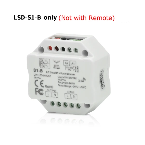 LSD-S1-B Only Ультратонкая сенсорная горка RF 2,4G пульт дистанционного управления Умный дом работа с V1 V2 V3KS S1 S1-B Одноцветный двойной цвет RGB светодиодный освещение - Цвет: LSD-S1-B Only