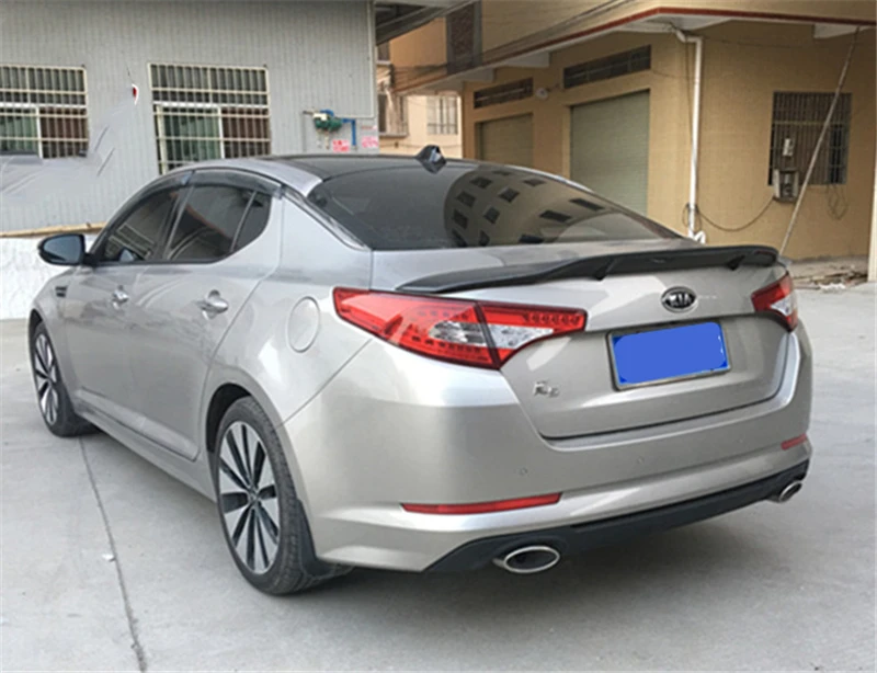 Используется для KIA k5/спойлер OPTIMA 2011 2012 2013 год глянцевое углеродное волокно/FRP заднее крыло R стиль спойлер, аксессуары