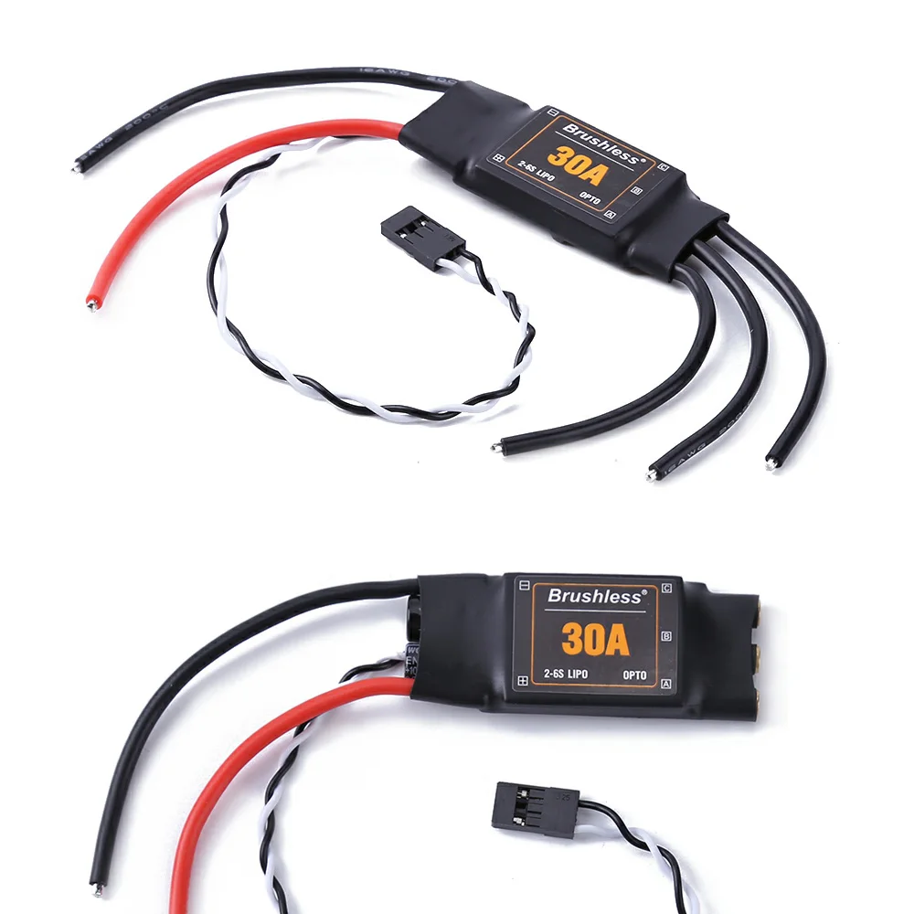 

2-6S Lipo 30A бесщеточный ESC без BEC Высокая частота обновления для радиоуправляемых многоосных летательных аппаратов
