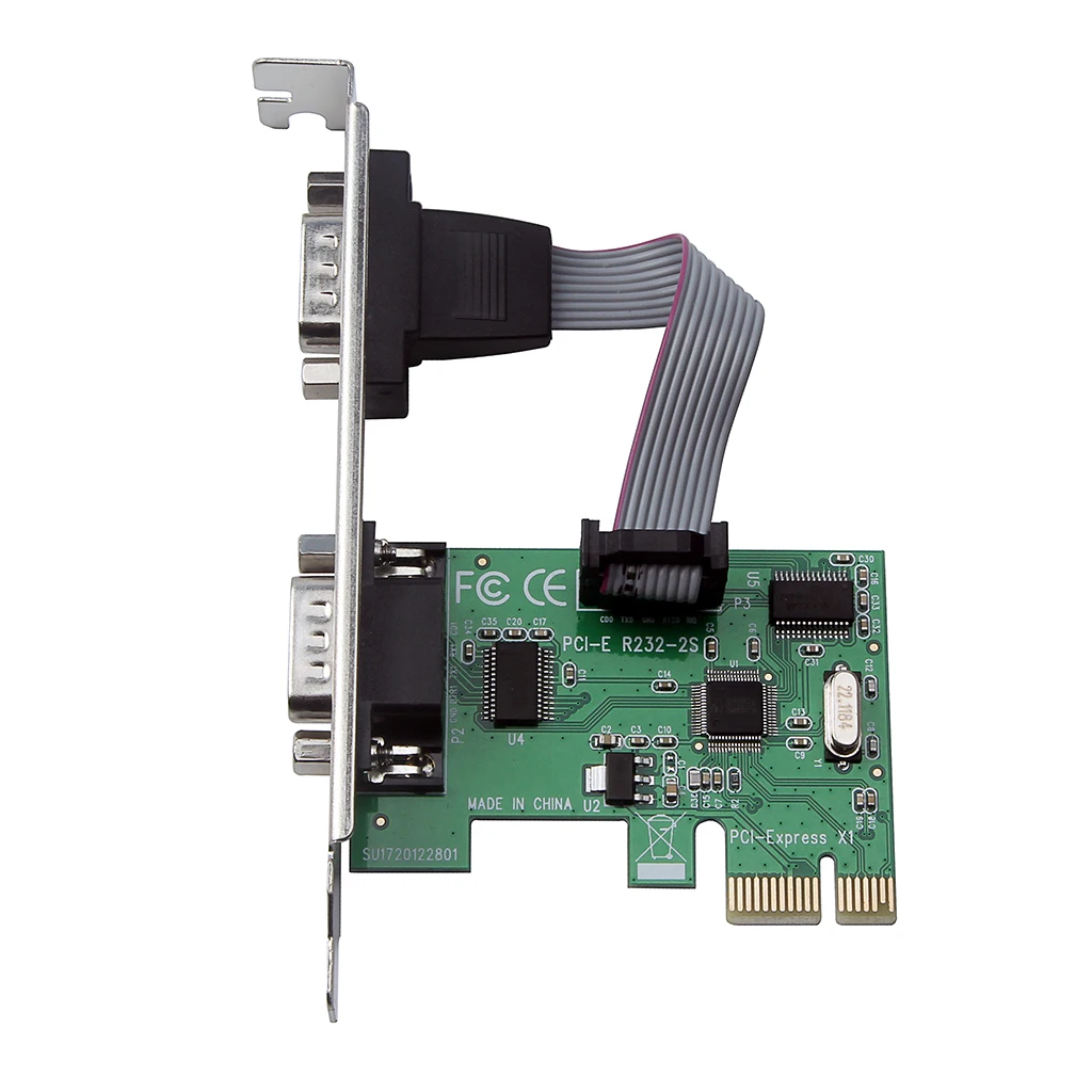 2 порта RS232 последовательный порт для PCI E Express Riser Card конвертер адаптер