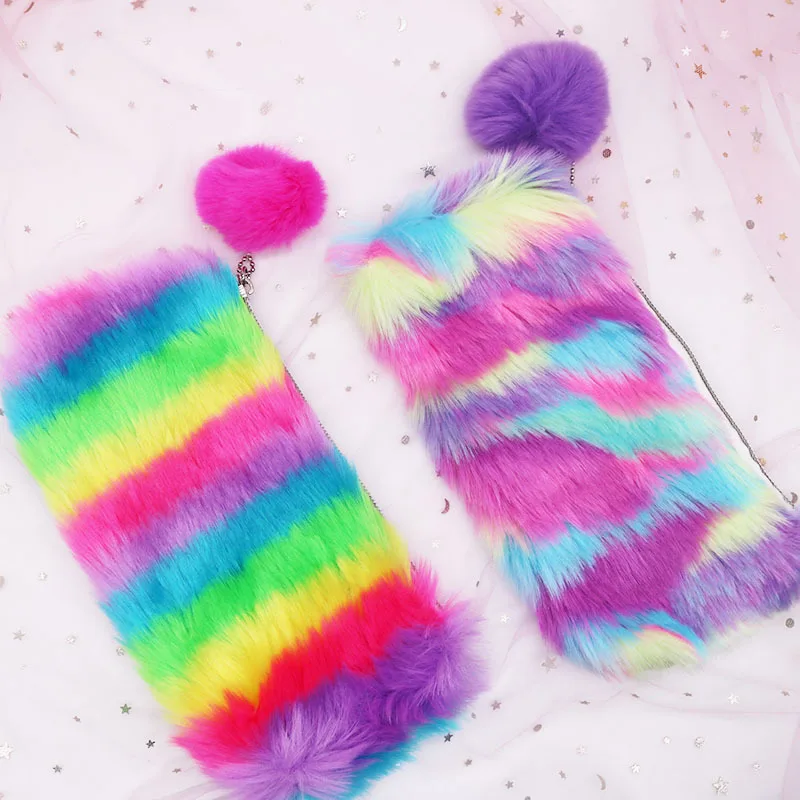 Милый разноцветный Радужный чехол карандаш школьные принадлежности для женщин и