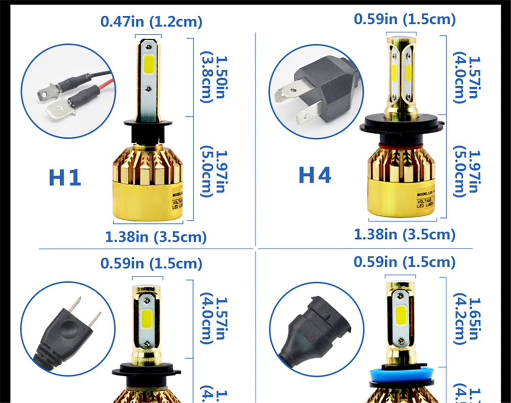 Одна пара H3 светодиодный H7 H1 H4 H11 H8 H9 H13 9005 9006 9007 881 комплект автомобильных светодиодных фар 72W фары для 8000LM Авто противотуманных фар с возможностью креативного светильник лампы 6500k