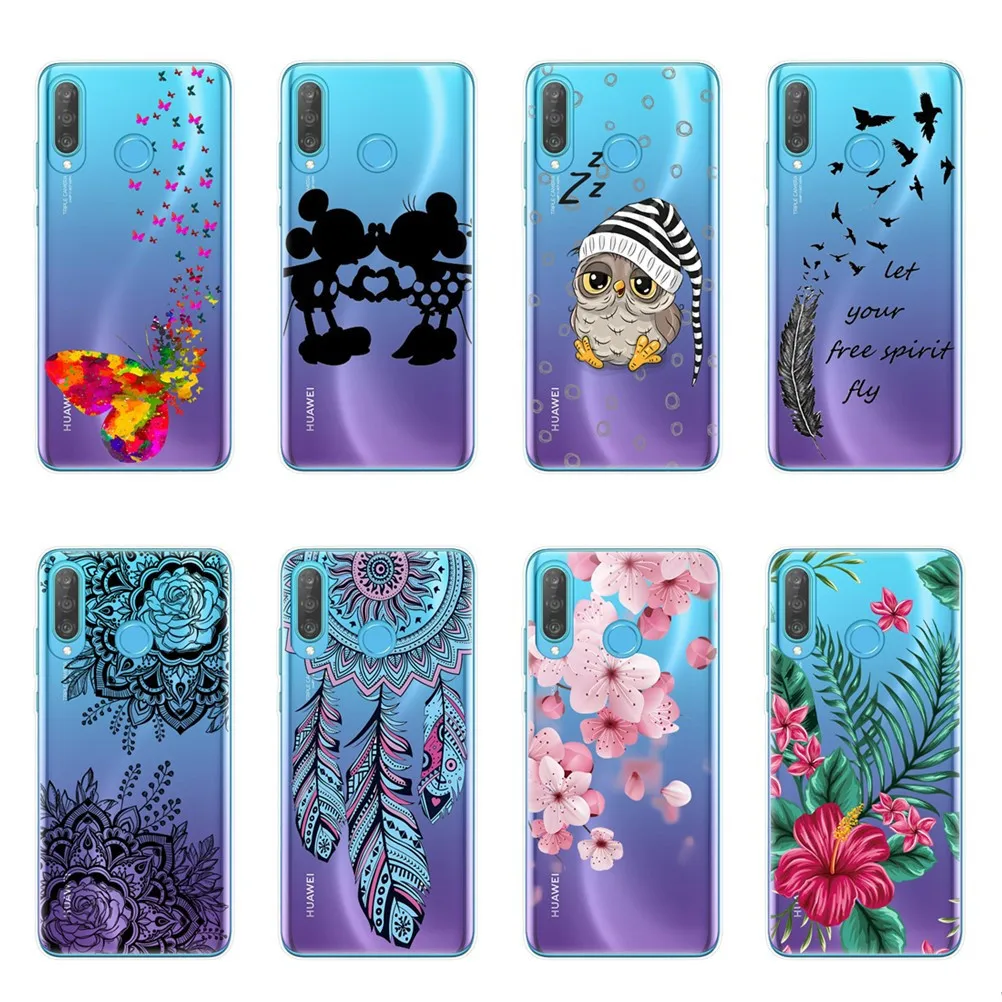 Чехол для телефона с милыми бабочками и цветами для Fundas huawei P8 P9 Lite P10 P20 P30 Honor mate 10 20 Lite Pro мягкие чехлы из термополиуретана чехлы