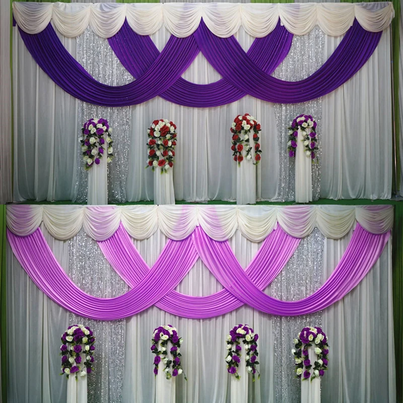 3*6 м (10*20 футов) Красочный фон церковная сценическая занавеска с блестками из