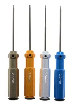 JJ63018 RC инструменты 4 шт. Набор отверток с шестигранной головкой, титановое покрытие, закаленная 1,5 2,0 2,5 3,0 мм отвертка для вертолетных игрушек - Цвет: JJ63018