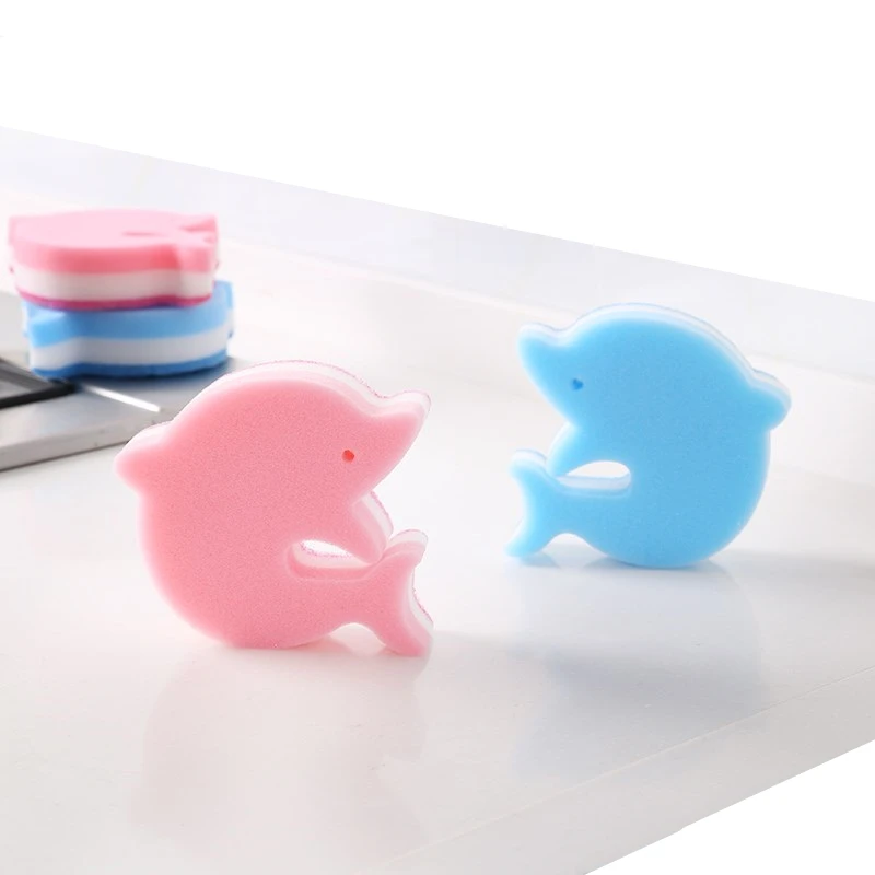 Губка для кухни милые дельфины моделирующая щетка миска мытья посуды губка