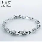 Новинка 2020, ювелирные изделия серебряного цвета, браслет из бусин с вырезами, модный браслет для женщин, браслеты для женщин