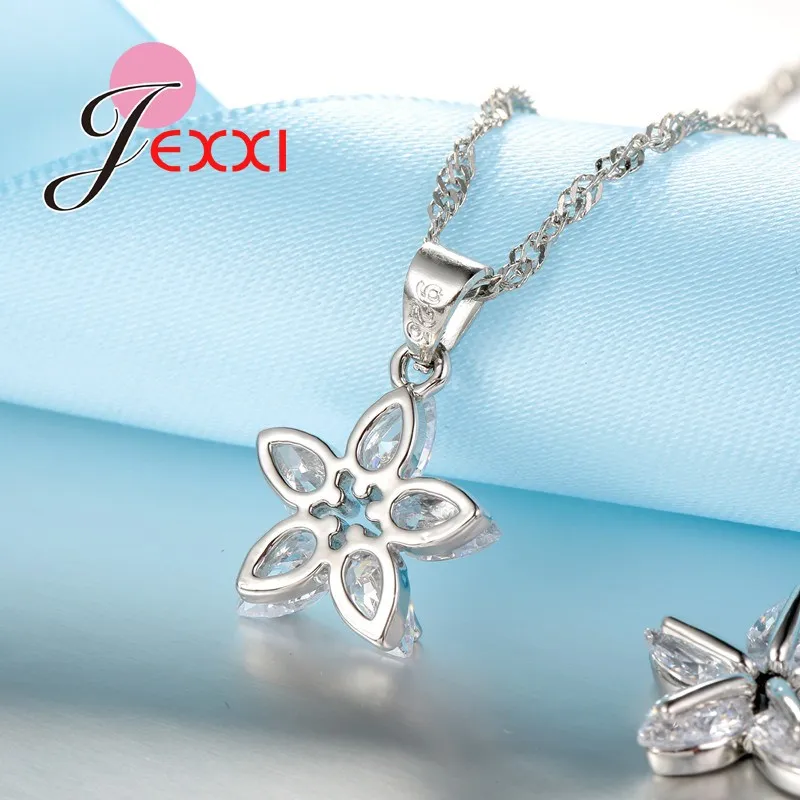 Классический ювелирный набор из кристаллов с пятиконечной звездой для женщин