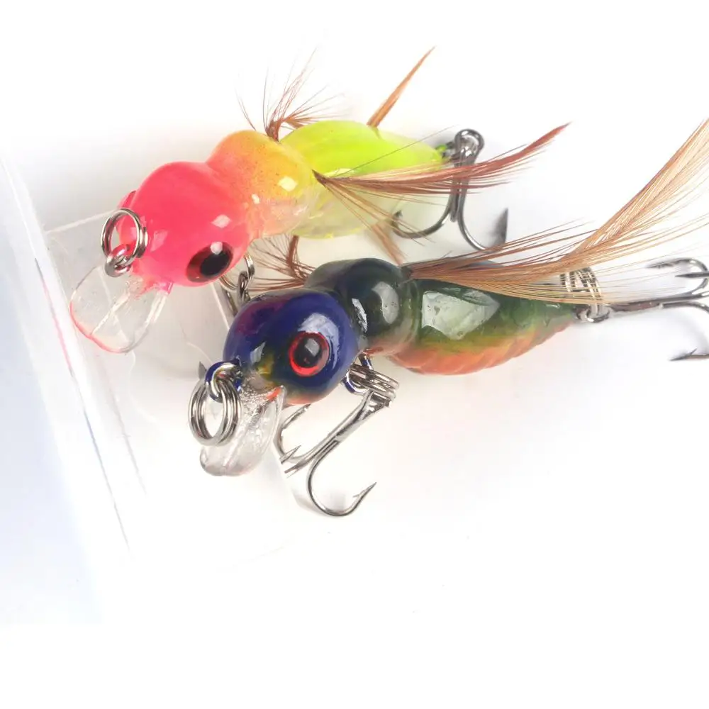 1pcs Mini Minor 3.4g/4.5cm insect fishing grass carp cockroach bionic bait | Спорт и развлечения
