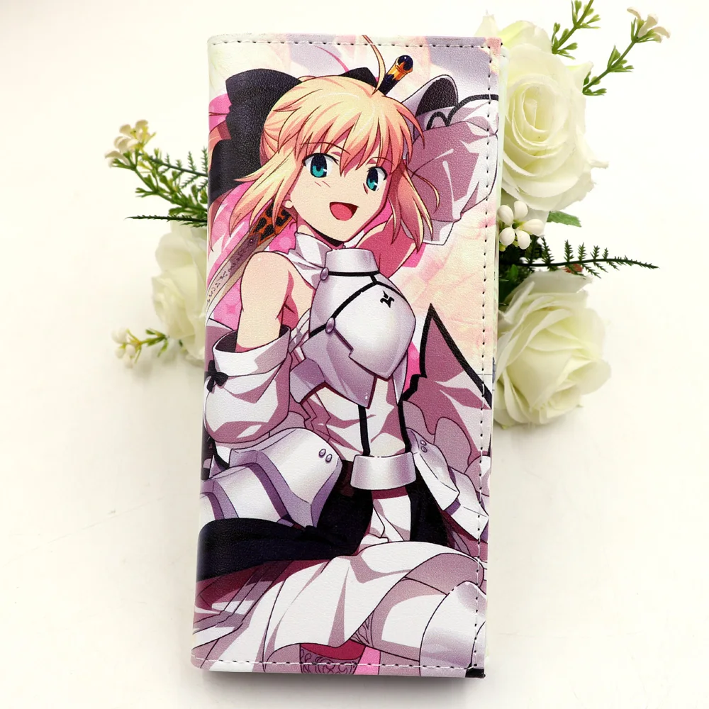 

Fate Stay Night Красочный Длинный кошелек из аниме, многофункциональный кошелек с внутренним карманом на молнии
