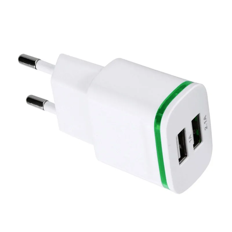Настенное зарядное устройство с двумя USB портами 5 В 2 1 А|Зарядные устройства для