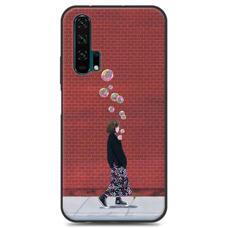 Чехол-бампер для huawei Honor 20 Pro, чехол YAL-AL00 девочки, цветок, мягкий силиконовый чехол из ТПУ для телефона huawei Honor 20Pro, задний чехол s