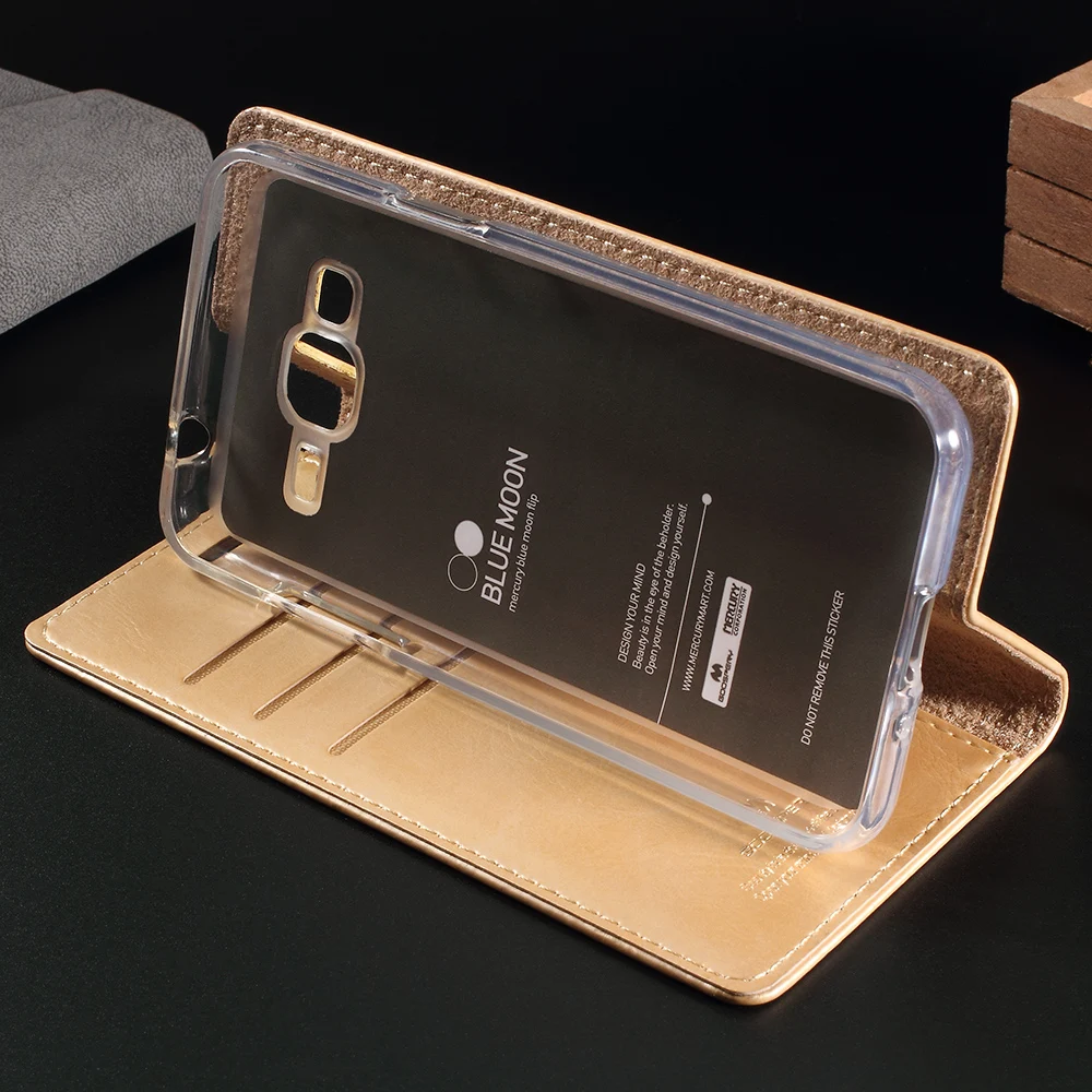 GOOSPERY для Galaxy j3 j7 j5 a3 a5 a7 2016 чехол Blue Moon искусственная кожа флип samsung J 3 7 5 | Мобильные