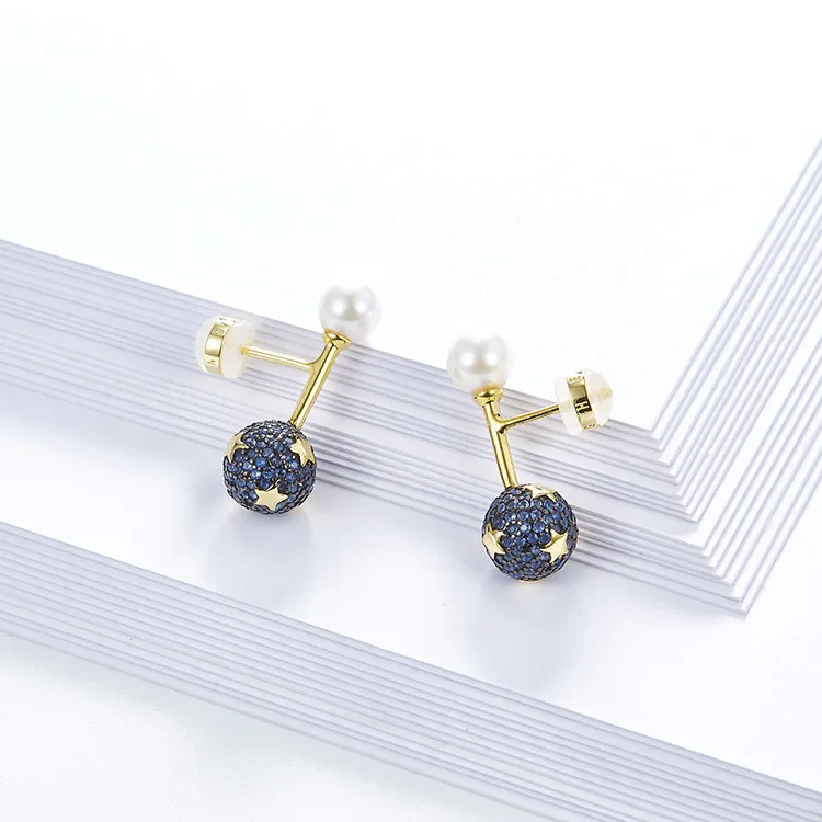 Серьги-подвески женские из серебра 925 пробы с цирковыми звездами | Украшения и