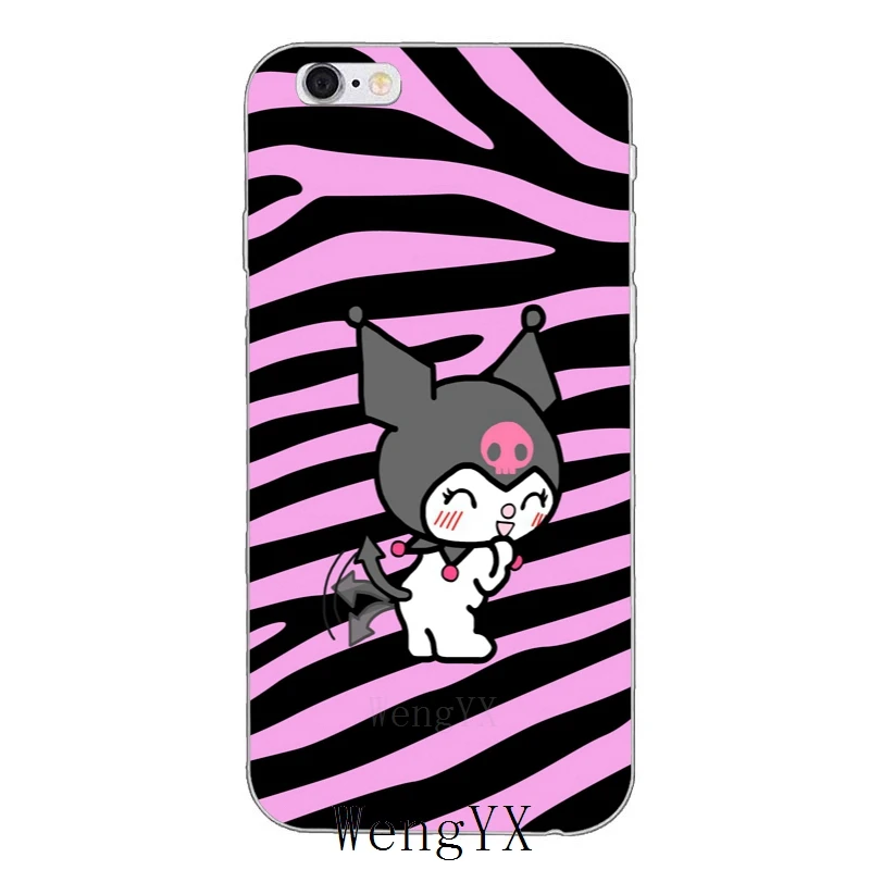 Черный розовый милый мягкий чехол для телефона kuromi hello kitty для huawei P20 mate 20 pro lite Y6 Y7 Y9 prime Honor 7A 8C 8X9 10 - Цвет: kuromiHelloKittyA09