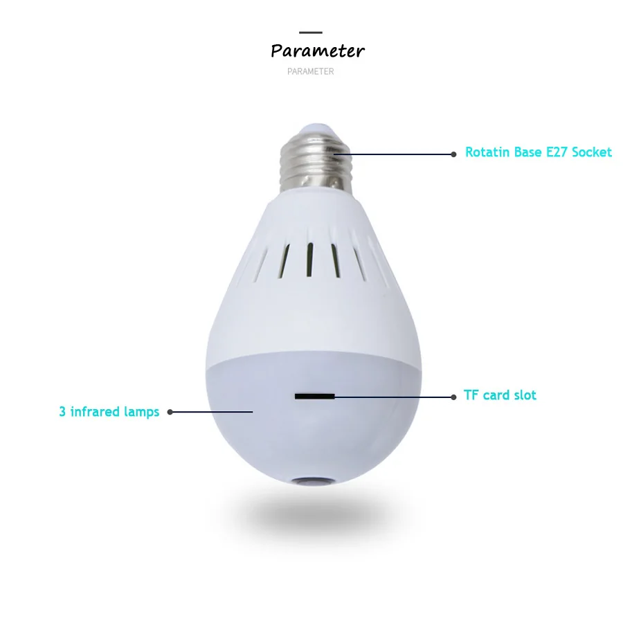 CBAOOO V380S IP камера WiFi 360 градусов безопасности беспроводная камера 1080P умный дом панорамная камера наблюдения светильник