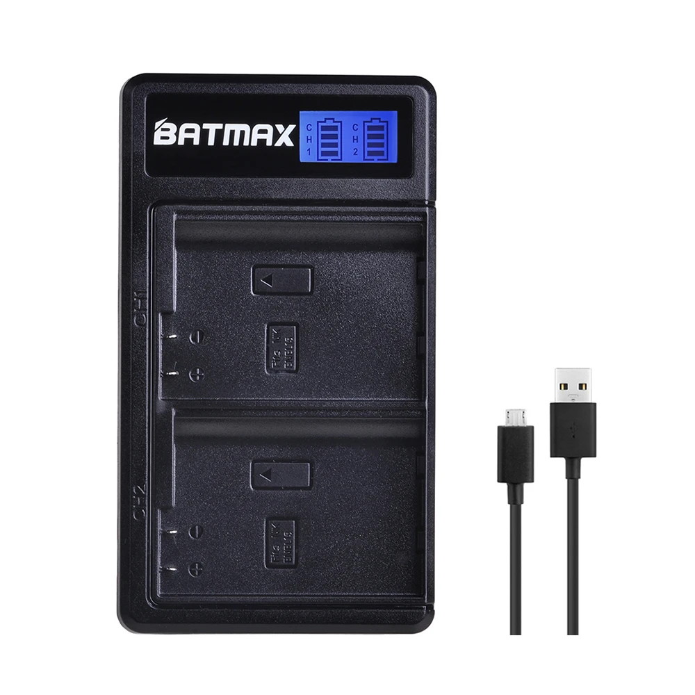Аккумулятор Batmax зарядное устройство с двумя USB портами и ЖК дисплеем для Nikon D600 D610