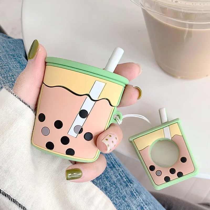 VOZRO Milk tea беспроводной Bluetooth чехол для наушников для Apple Airpods силиконовый чехол для наушников s для Airpods 2 защитный чехол