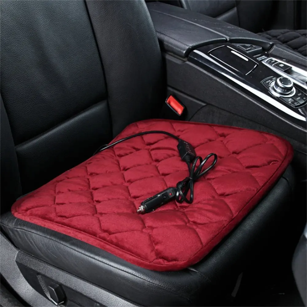 Heated Car Seat Cushion 12V Heating Warmer Pad Hot Cover Nonslip for Winter Universal Auto Supplies Driver Office Chair | Автомобили и