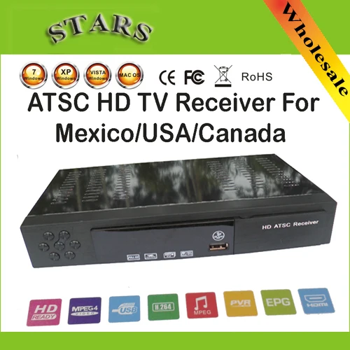 HD PVR цифровой MPG4 H.264 ATSC ТВ-тюнер 1080P китайский ТВ приёмник Поддержка USB/HDMI для Мехико/США/Канады