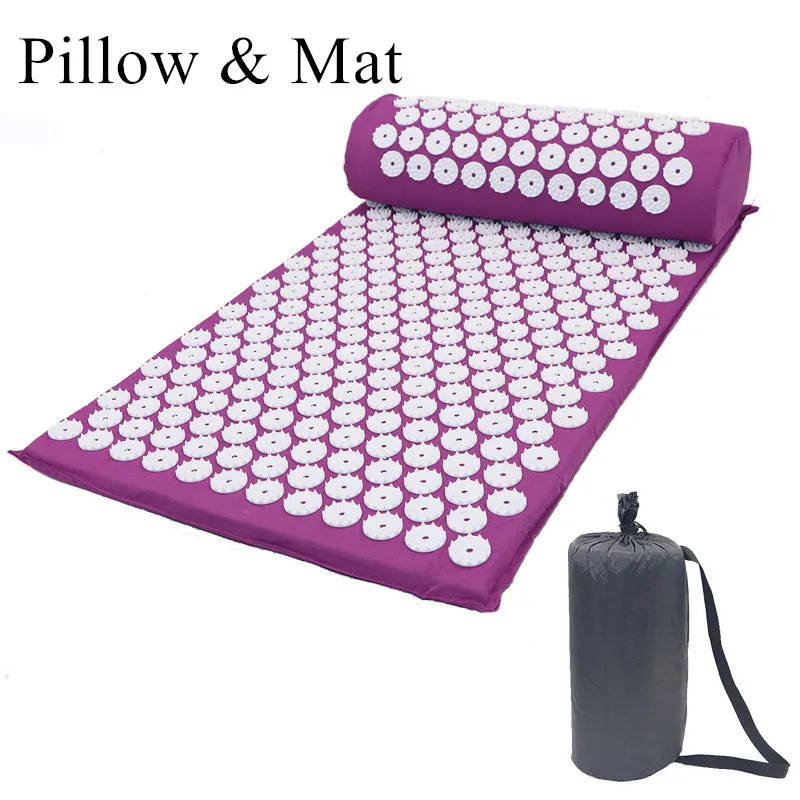 1 Set-Purple Массажный коврик иога Коврик Shakti Acupressure и набор подушек для спины и облегчение колючий коврик спины облегчение боли - Цвет: 1 Set-Purple