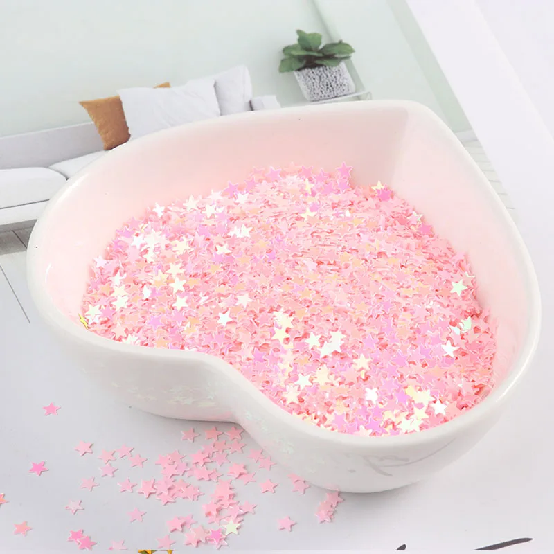 AB Pink 10 г/упак. ультратонкий 3 мм в форме звезды блестки для дизайна ногтей PET цвет дизайн ногтей свадебное платье мобильный телефон оболочки искусство аксессуары - Цвет: AB Pink