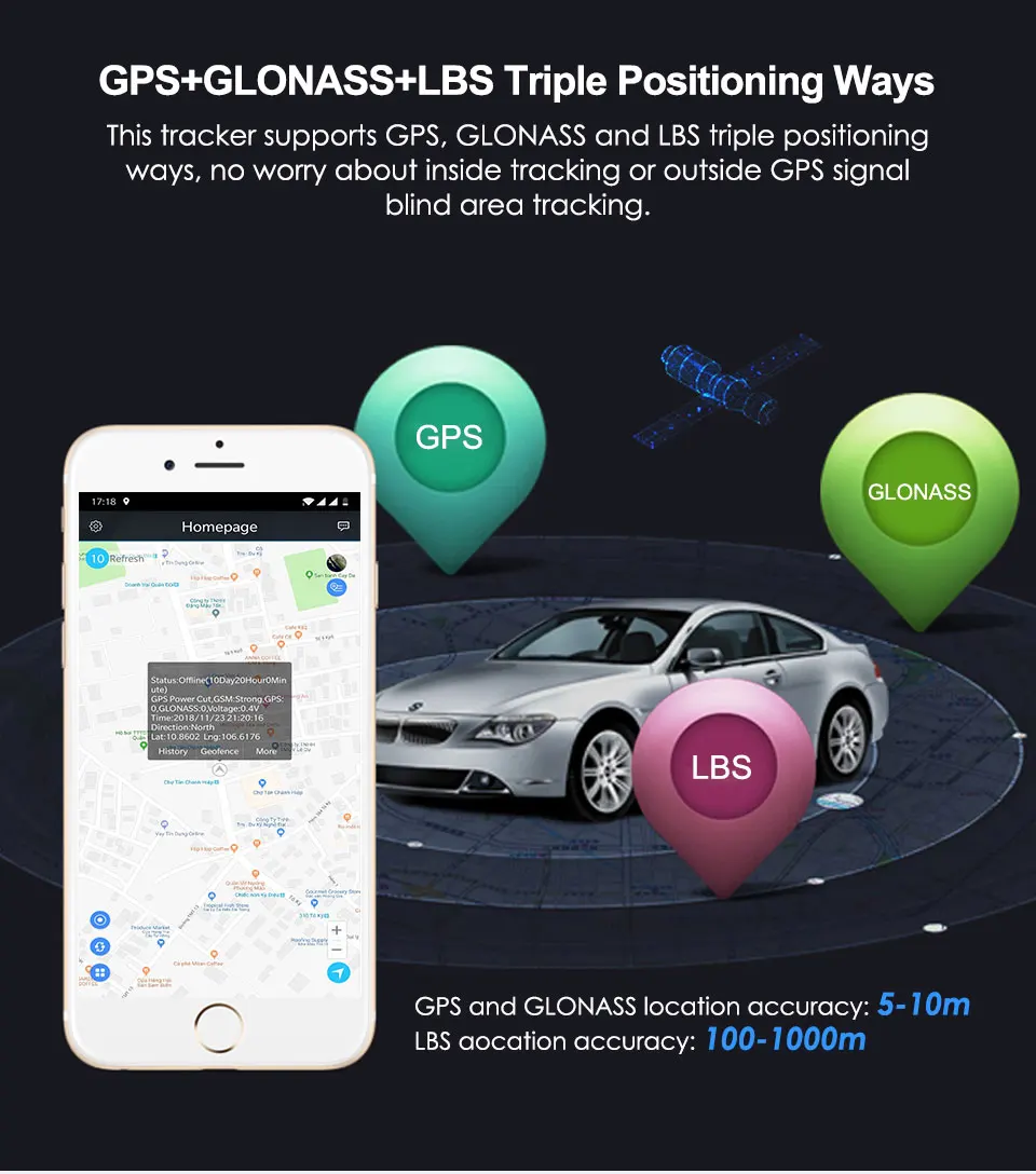 Мини gps трекер, автомобильный gps трекер, водонепроницаемый IP65 Google maps, отслеживание в реальном времени, ударная линия, сигнализация, gps локатор, гео-забор, бесплатное приложение