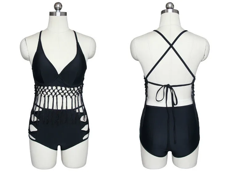 Купальники для малышек 2017 женская обувь Для женщин Трусики бикини с бахромой