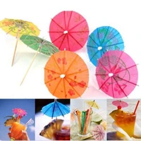 100pcs multi color paper paper cocktail parasols umbrellas party wedding decoration supply drink stick holidays sticks ornaments