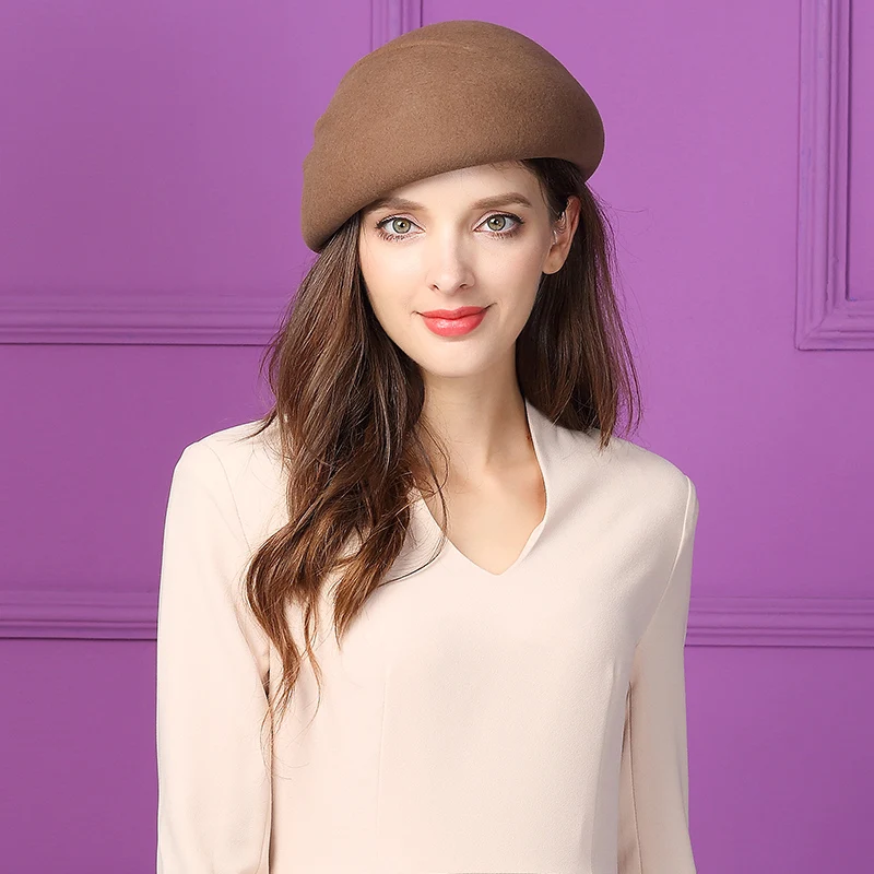 Женская шерстяная шапка Fedoras с куполом для девочек студенческие шляпы отдыха