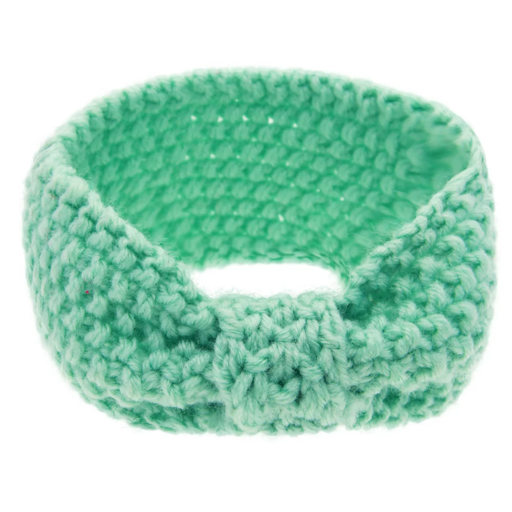 1 шт. новинка вязаный Вязаный топ с узлом эластичная повязка на голову для девочек