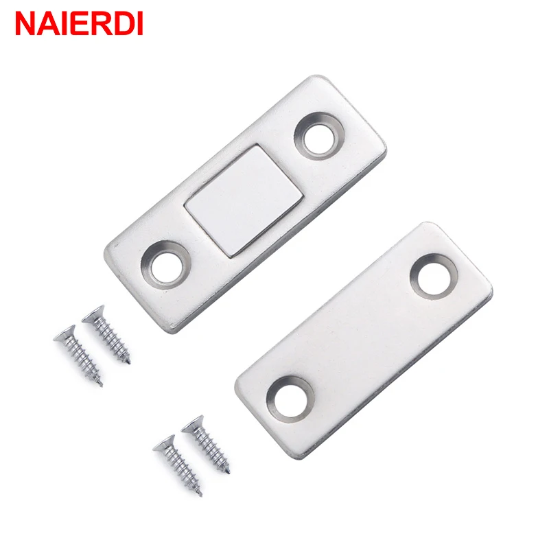 

NAIERDI 2pcs/Set Hidden Door Closer Magnetic Cabinet Catches Magnet Door Stops With Screw For Closet Cupboard Furniture Hardware